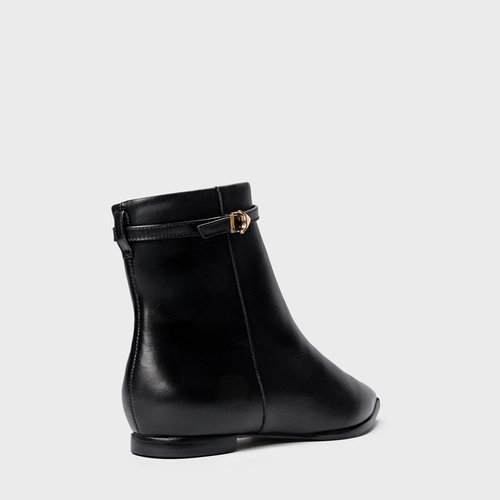 Bota Minimalist Bico Alongado Couro Preto