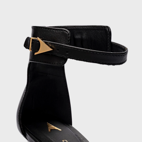 Sandália Minimalist Salto Fino Couro Preto