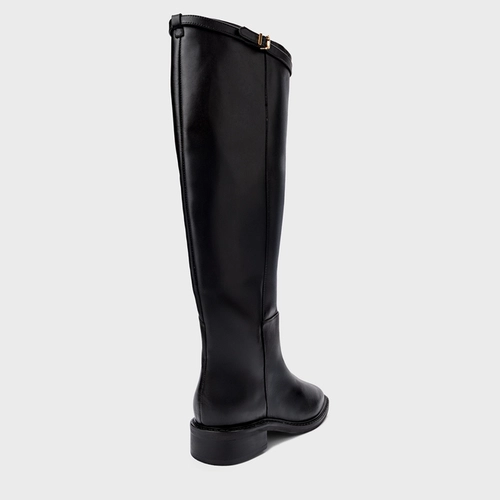 Bota Minimalist Cano Alto Couro Preto