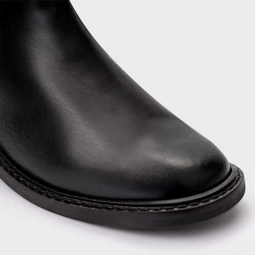 Bota Minimalist Cano Alto Couro Preto