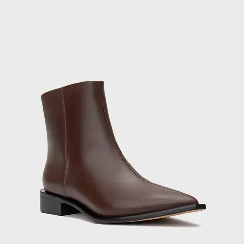 Bota Classic Bico Fino Couro Marrom Wardly Brown