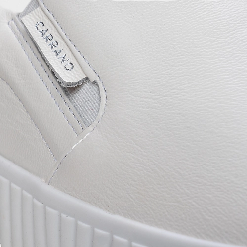 Tênis Kicks Slip On Couro Branco Blanc