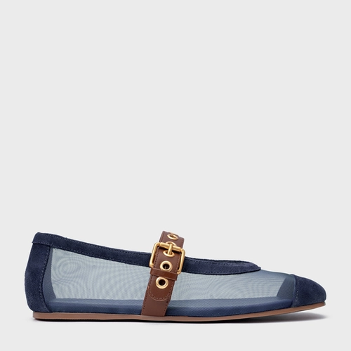 Sapatilha Contraste Tela Azul Navy