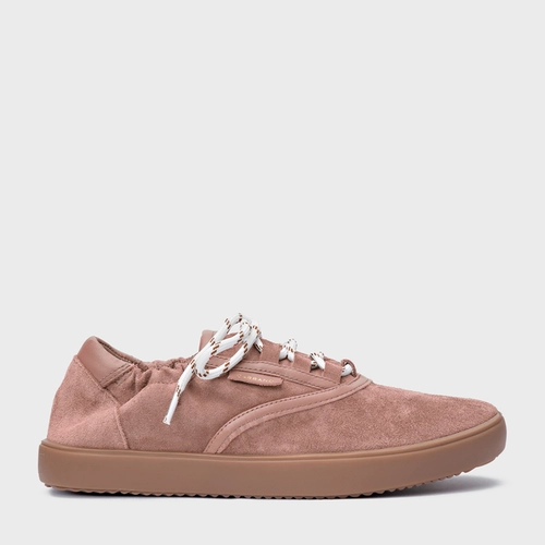 Tênis Ripple Casual Couro Suede Rosa Ballet