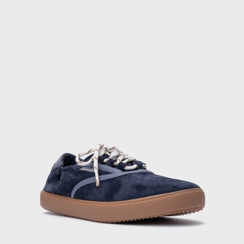 Tênis Ripple Casual Couro Suede Azul Navy