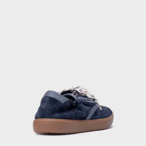 Tênis Ripple Casual Couro Suede Azul Navy