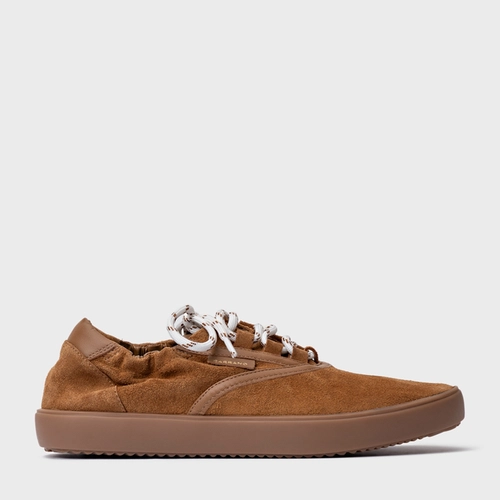 Tênis Ripple Casual Couro Suede Marrom Saddle