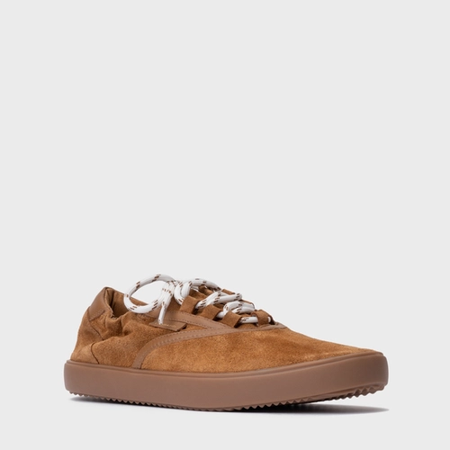 Tênis Ripple Casual Couro Suede Marrom Saddle