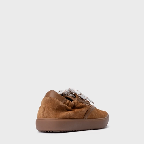 Tênis Ripple Casual Couro Suede Marrom Saddle