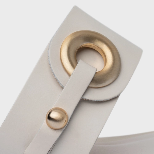 Rasteira Classy Couro Off White Vanilla
