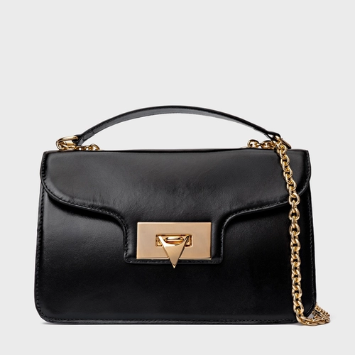 Bolsa Shoulder Catarina Média Couro Trento Preto