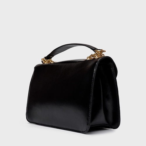 Bolsa Shoulder Catarina Média Couro Trento Preto