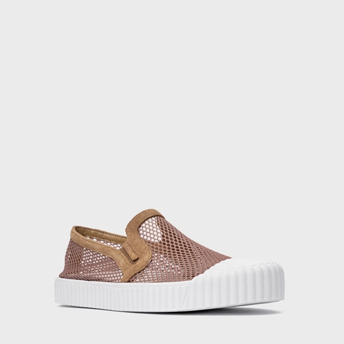 Tênis Kicks Slip On Tela Bege Almond