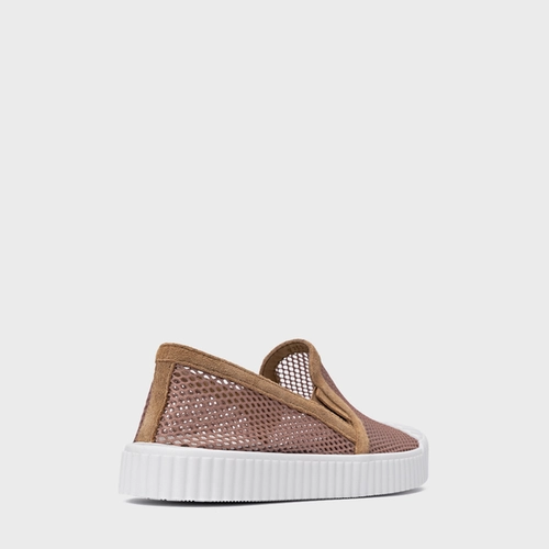 Tênis Kicks Slip On Tela Bege Almond