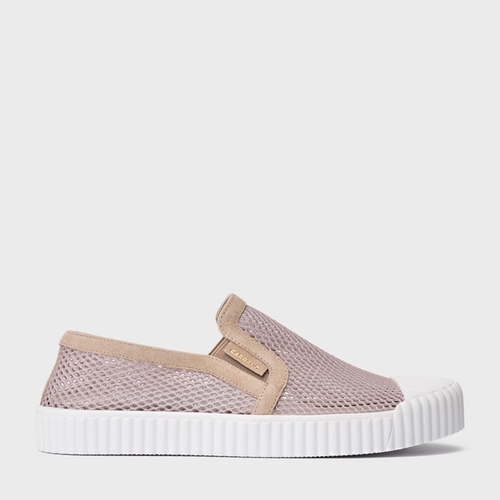 Tênis Kicks Slip On Tela Bege Oatmeal