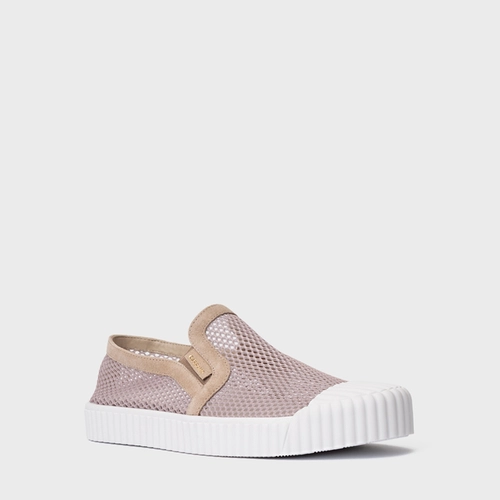 Tênis Kicks Slip On Tela Bege Oatmeal