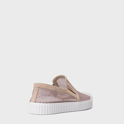 Tênis Kicks Slip On Tela Bege Oatmeal