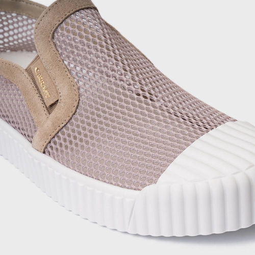 Tênis Kicks Slip On Tela Bege Oatmeal