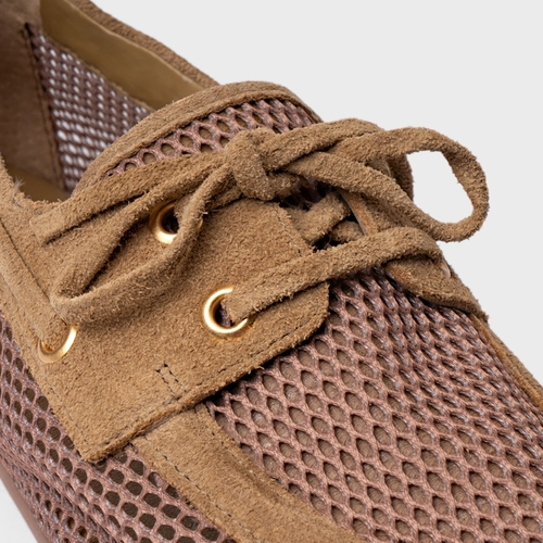Loafer Slim Tela Bege Almond