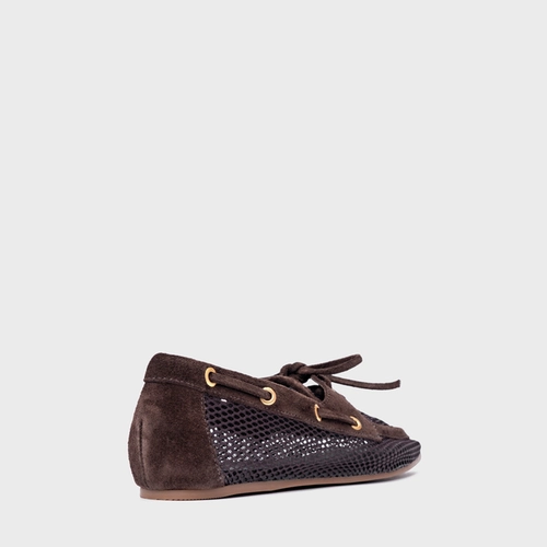 Loafer Slim Tela Marrom Ganache