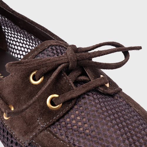 Loafer Slim Tela Marrom Ganache