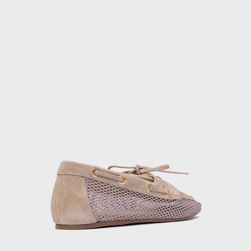 Loafer Slim Tela Bege Oatmeal