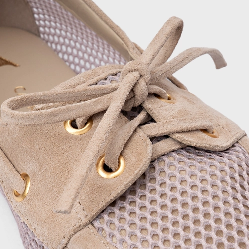 Loafer Slim Tela Bege Oatmeal