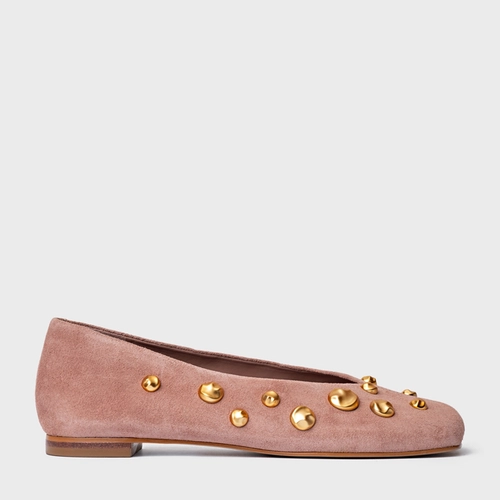 Sapatilha Balls Couro Suede Rosa Ballet