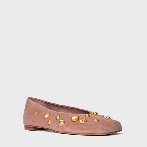 Sapatilha Balls Couro Suede Rosa Ballet