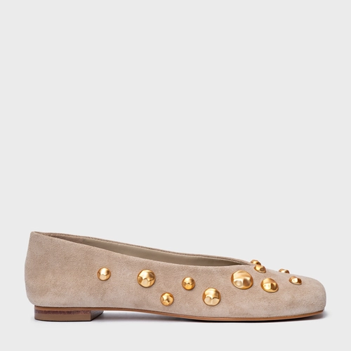 Sapatilha Balls Couro Suede Bege Oatmeal