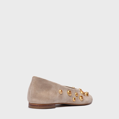 Sapatilha Balls Couro Suede Bege Oatmeal