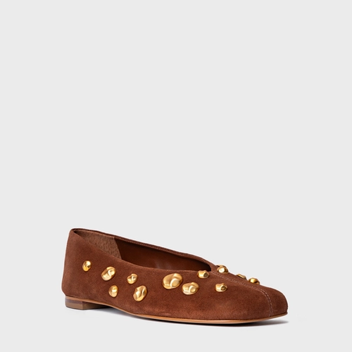 Sapatilha Balls Couro Suede Marrom Walnut