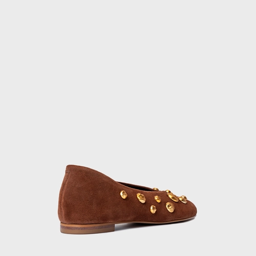 Sapatilha Balls Couro Suede Marrom Walnut