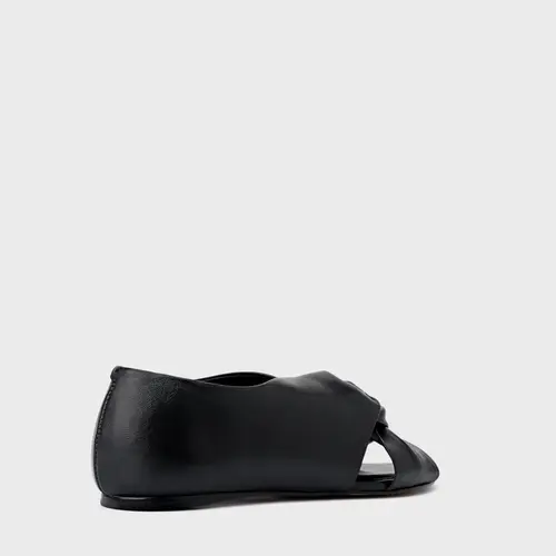 Sapatilha Bold Twist Couro Preto