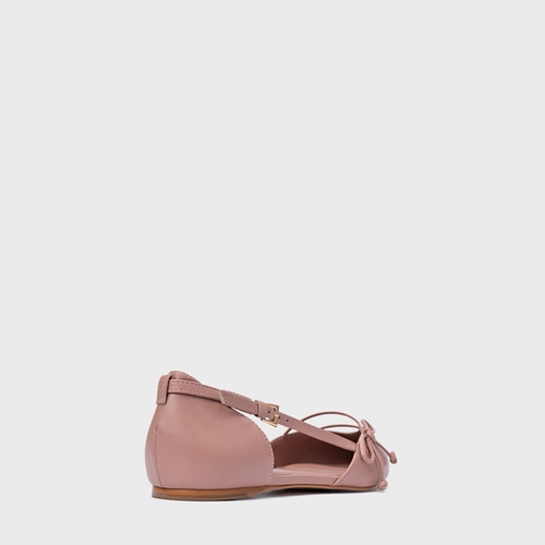 Sapatilha Slingback Delicate Couro Rosa Ballet