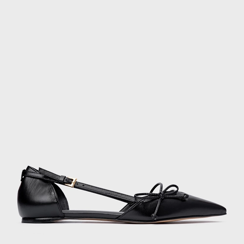Sapatilha Slingback Delicate Couro Preto
