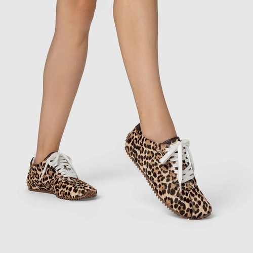 Tênis Pelo Animal Print Almond