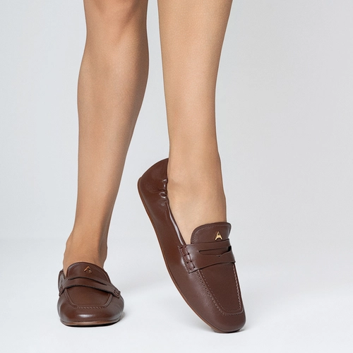 Loafer Ripple Icon Couro Marrom Ganache