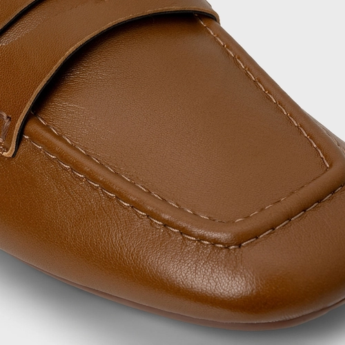 Loafer Ripple Icon Couro Marrom Gingerbread