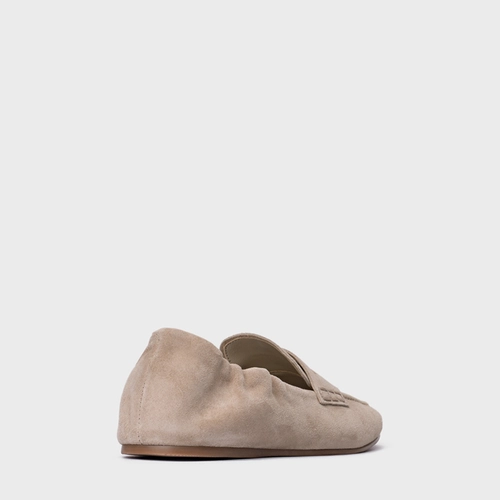 Loafer Ripple Icon Couro Suede Bege Oatmeal