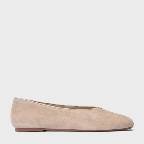 Sapatilha Essential Couro Suede Bege Oatmeal