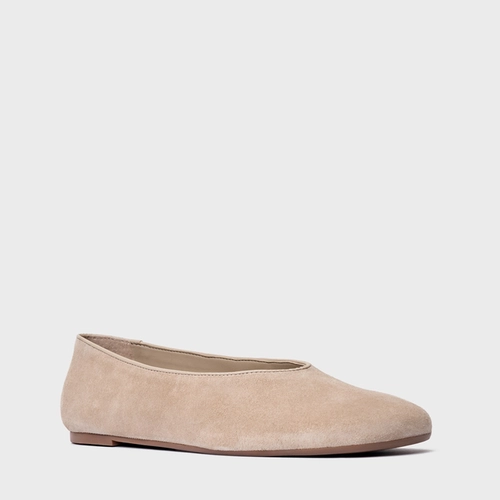 Sapatilha Essential Couro Suede Bege Oatmeal