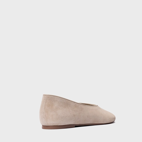 Sapatilha Essential Couro Suede Bege Oatmeal