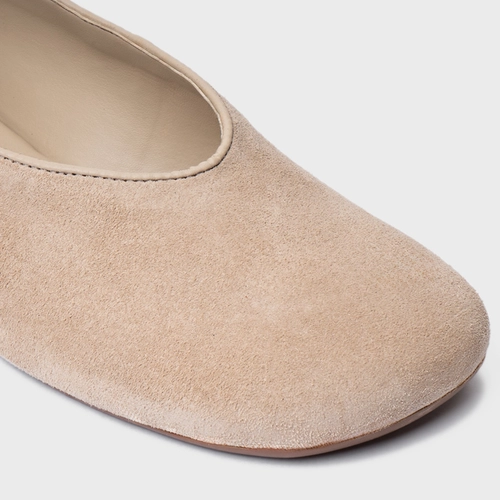 Sapatilha Essential Couro Suede Bege Oatmeal