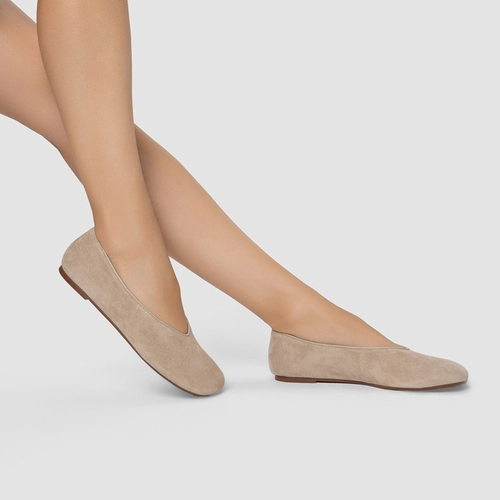Sapatilha Essential Couro Suede Bege Oatmeal
