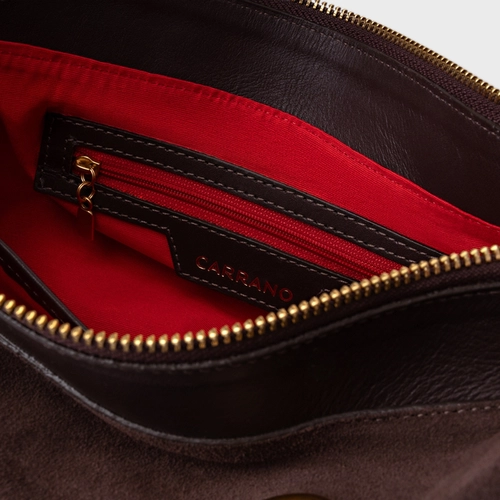 Bolsa Tote Gracie Média Couro Suede Marrom Ganache