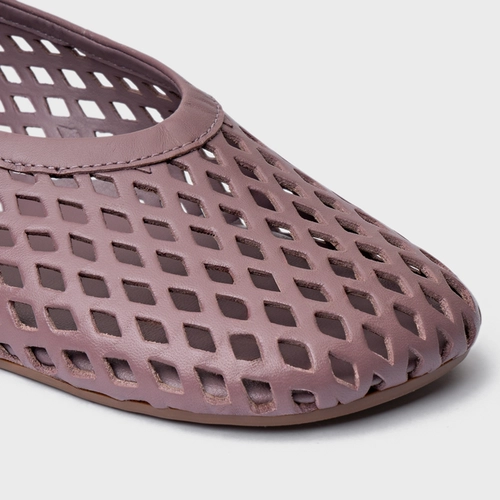 Sapatilha Breeze Couro Roxo Dusty Mauve