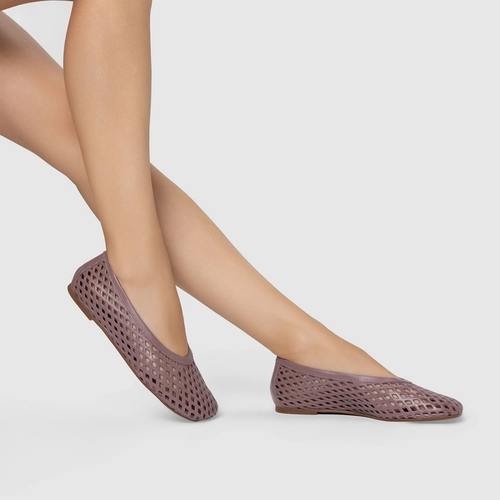 Sapatilha Breeze Couro Roxo Dusty Mauve