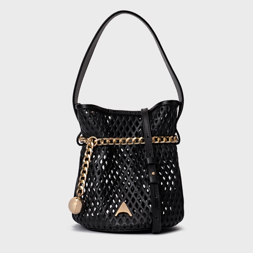 Bolsa Bucket Breeze Média Couro Preto