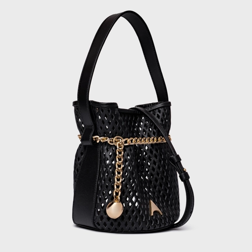 Bolsa Bucket Breeze Média Couro Preto